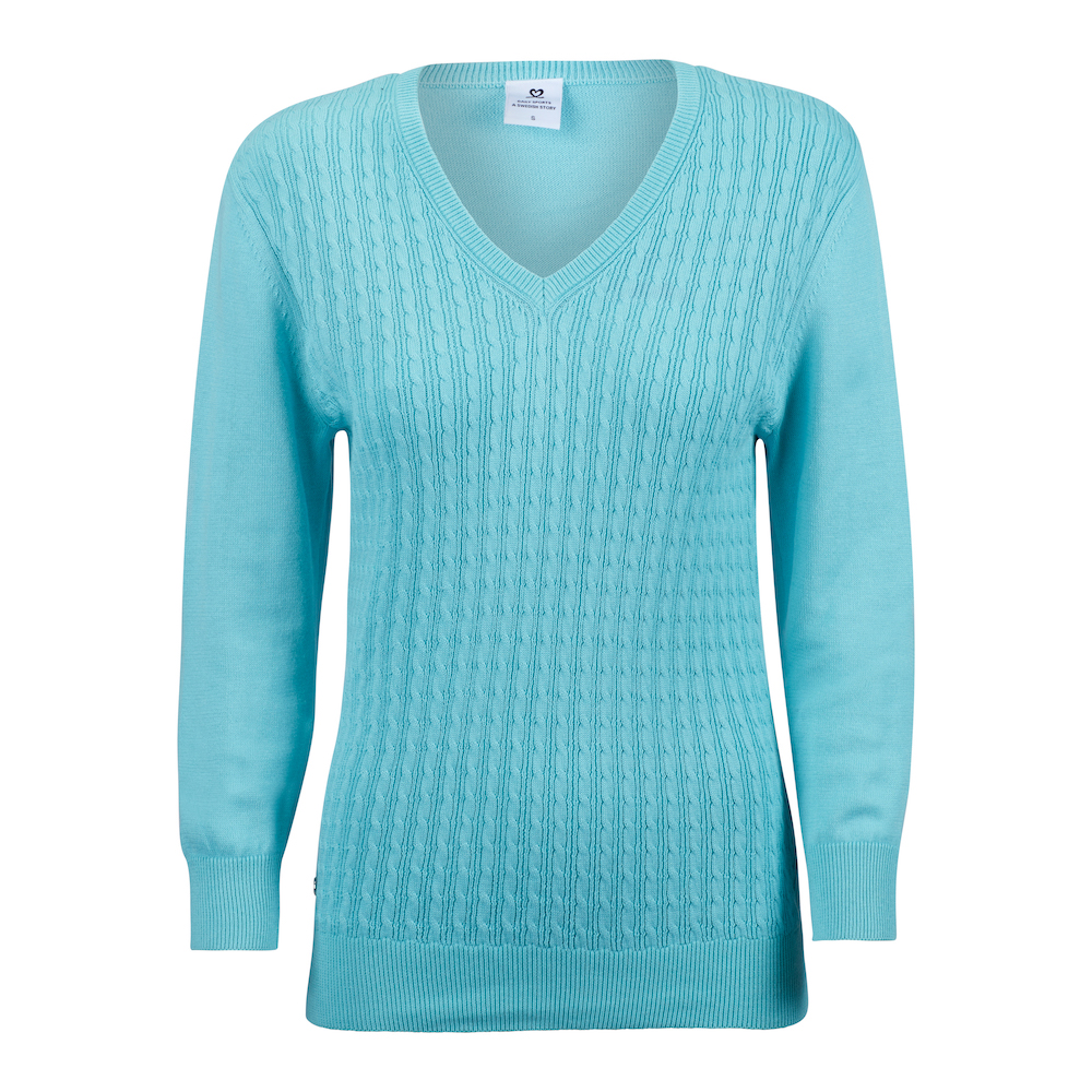 Campbell V-neck Pullover - Lagoon Campbell V-neck Pullover - Lagoon