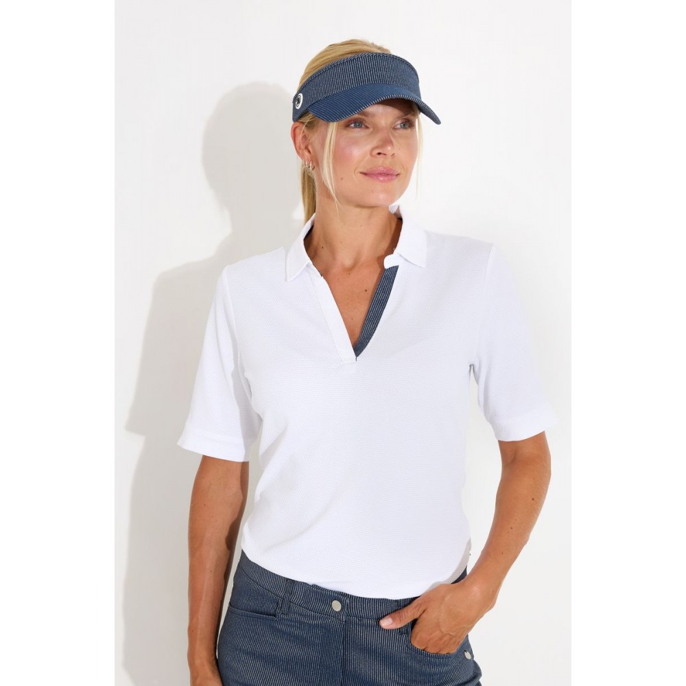 Bovey Halfsleeve - White / Navy 