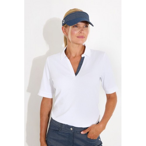 Bovey Halfsleeve - White / Navy 