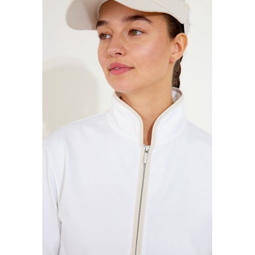 Bovey Midlayer Jacket - White / Lt. Sand