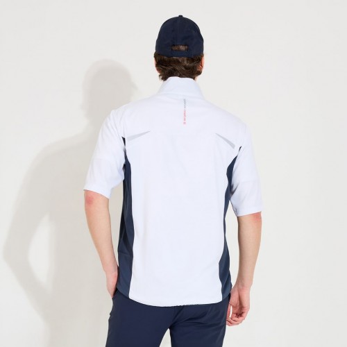 Mens Lanark Stretch Windshirt - White/Navy