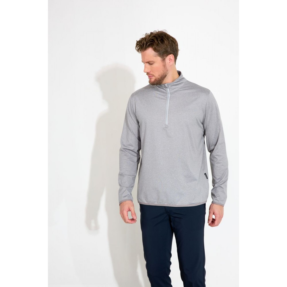 Cradoc Halfzip Fleece Mens - Lt. Grey Melange