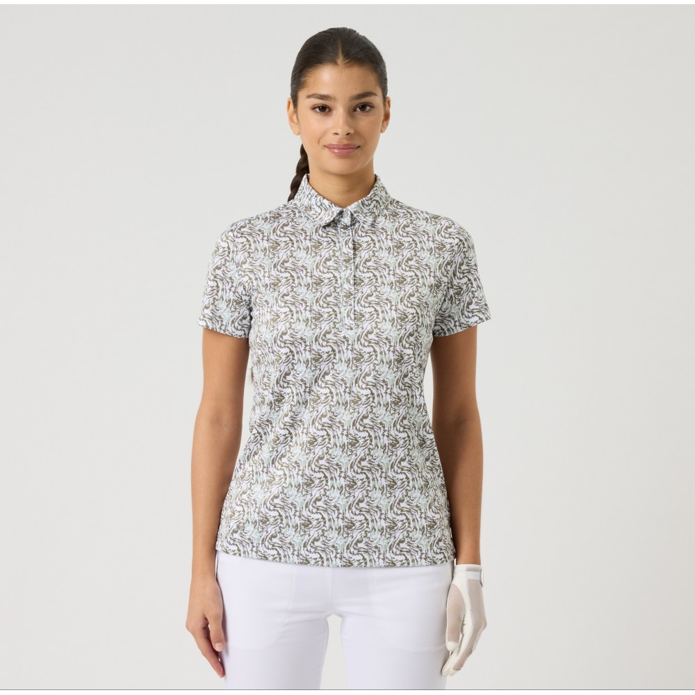 Dull Printed SS Polo - Abstrack Swirl