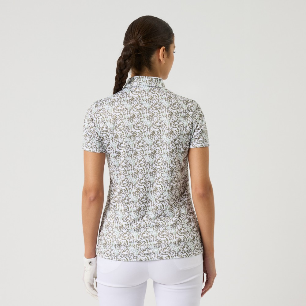 Dull Printed SS Polo - Abstrack Swirl