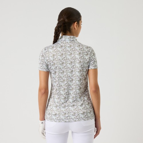 Dull Printed SS Polo - Abstrack Swirl