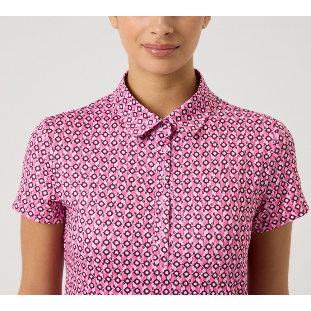 Sheermotion Cap/S Polo - Geometric Palm Three