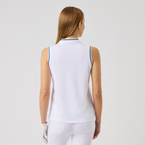 Round Neck SL Polo - White
