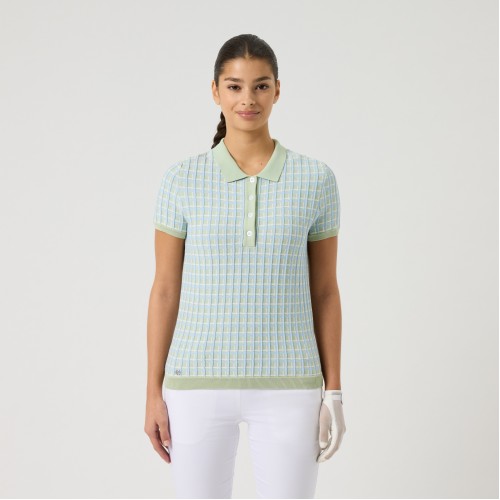 Knit Halfsleeve Polo - Muted Pistachio 
