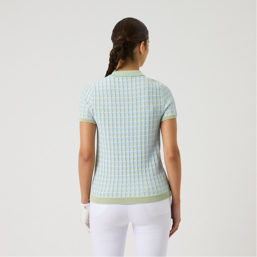 Knit Halfsleeve Polo - Muted Pistachio 
