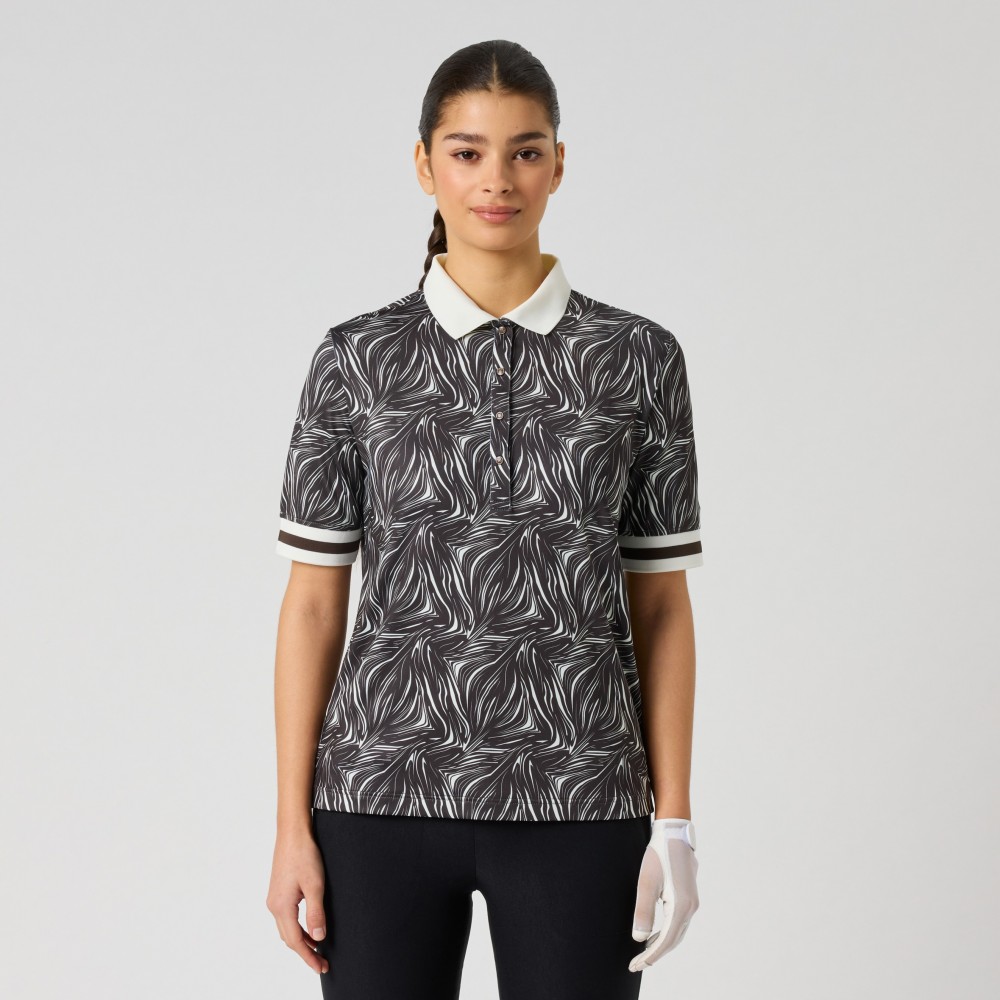 Printed 1/2s Polo Shirt - Zebra