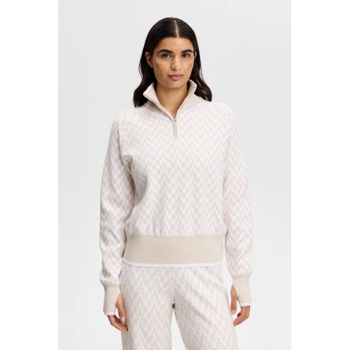 J.L Kerla Knitted Zip Sweater - Moonbeam
