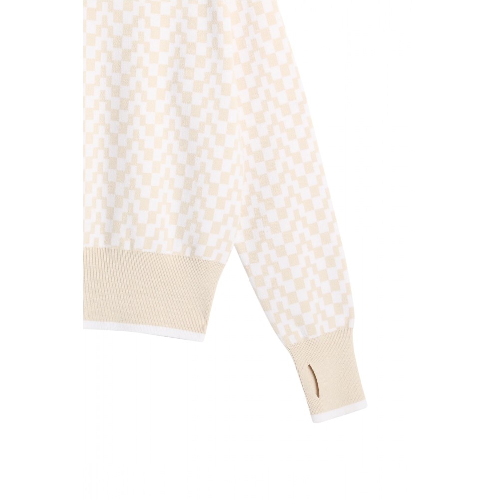 J.L Kerla Knitted Zip Sweater - Moonbeam