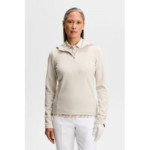 J.L Aerielle Quarter Zip Hood - Moonbeam