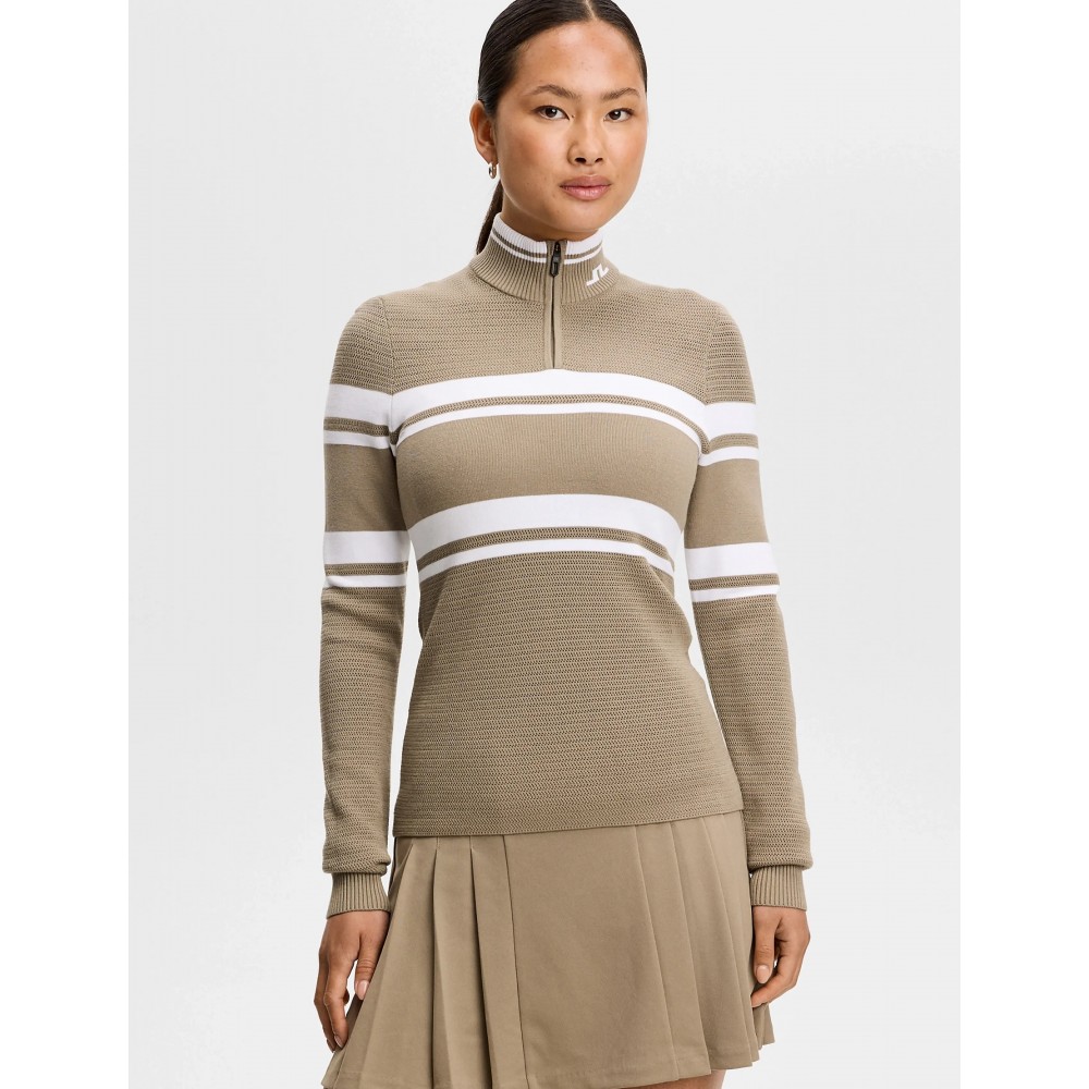 J.L Ariadne Knit Quarter Zip - Brindle