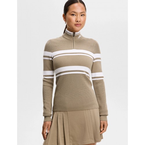 J.L Ariadne Knit Quarter Zip - Brindle J.L Ariadne Knit Quarter Zip - Brindle