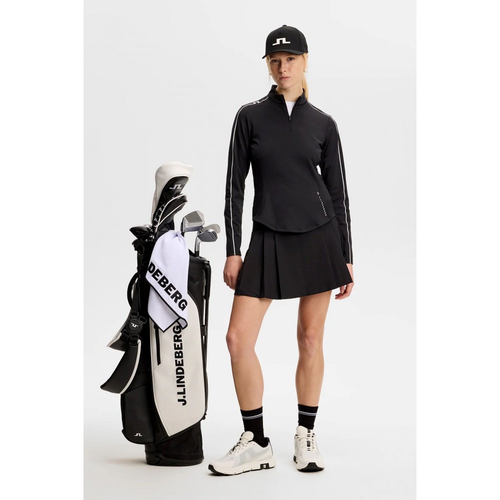 J.L Adiola Quarter Zip Mid Layer - Black