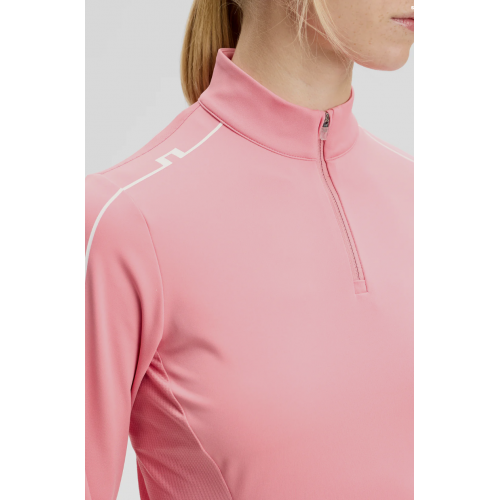 J.L Adiola Quarter Zip Mid Layer - Flamingo Plume