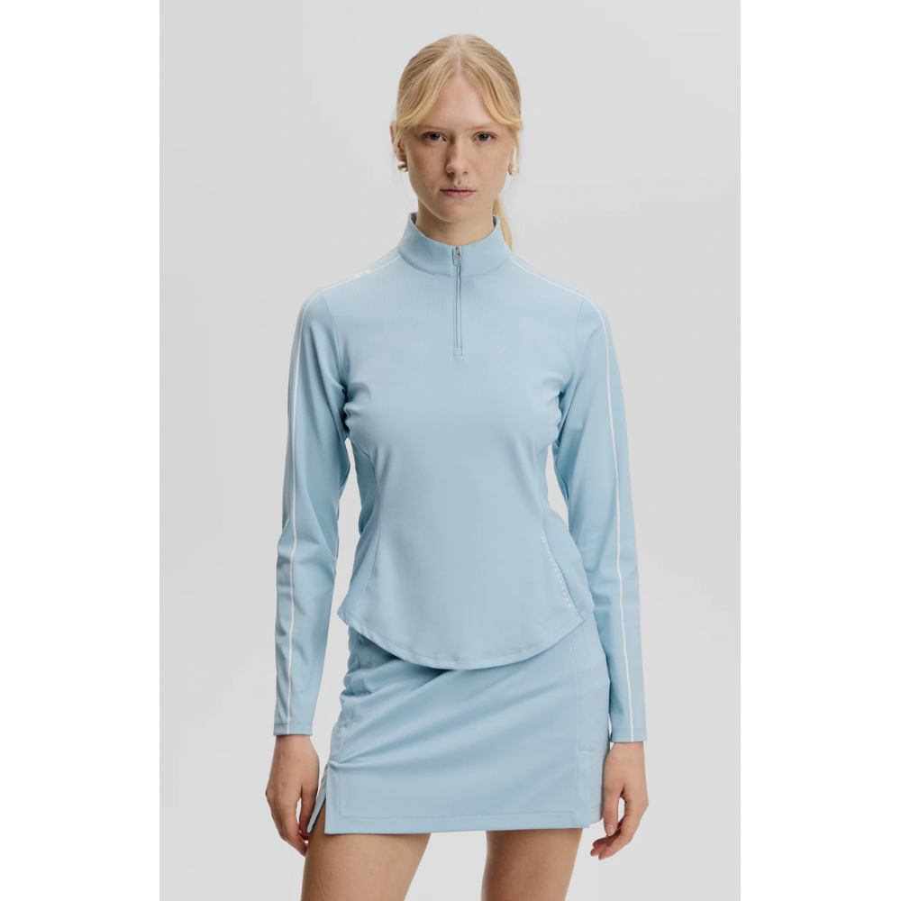 J.L Adiola Quarter Zip Mid Layer - Forget-Me-Not