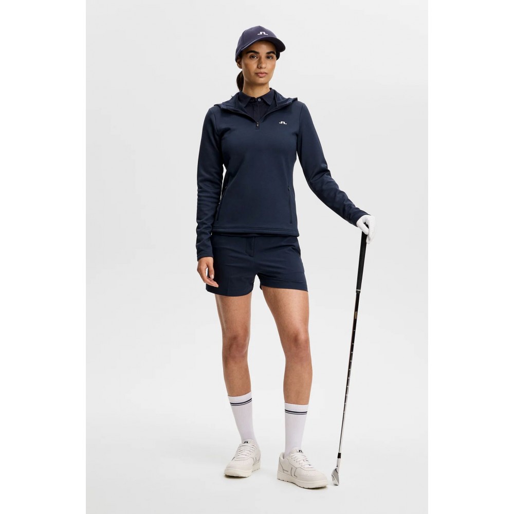 J.L Aerielle Quarter Zip Hood - Navy