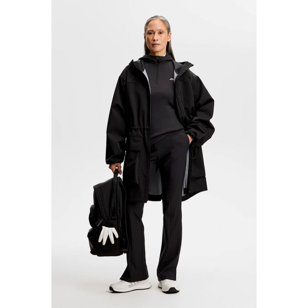J.L Aerielle Quarter Zip Hood - Black