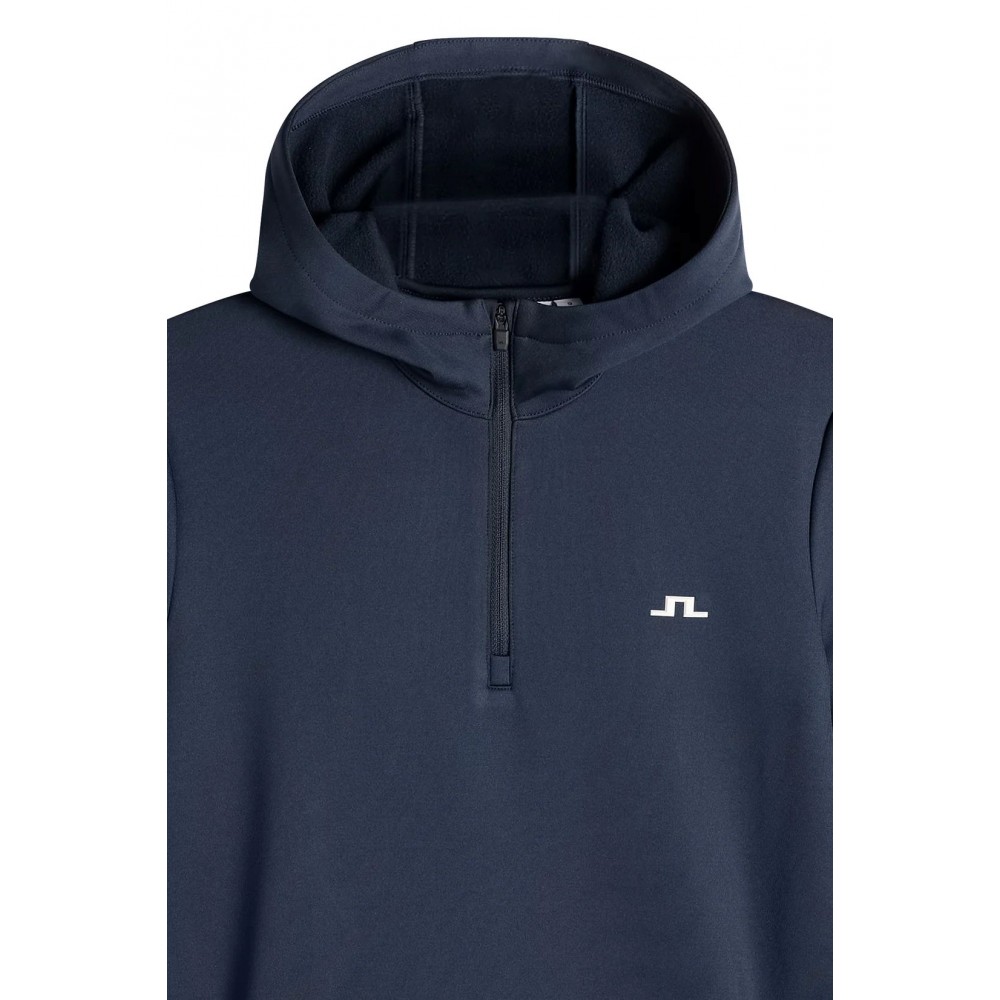 J.L Aerielle Quarter Zip Hood - Navy