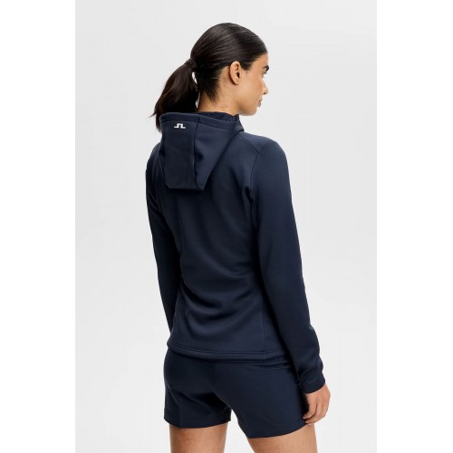 J.L Aerielle Quarter Zip Hood - Navy