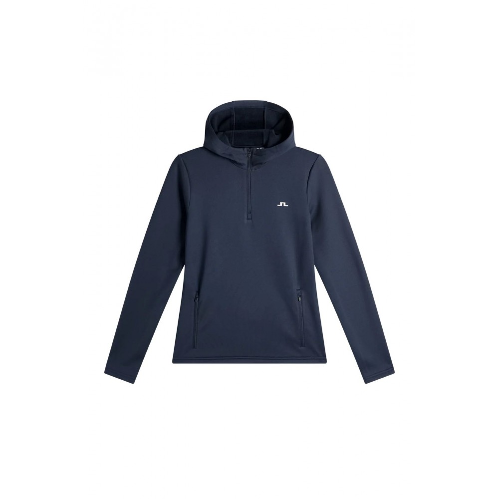 J.L Aerielle Quarter Zip Hood - Navy