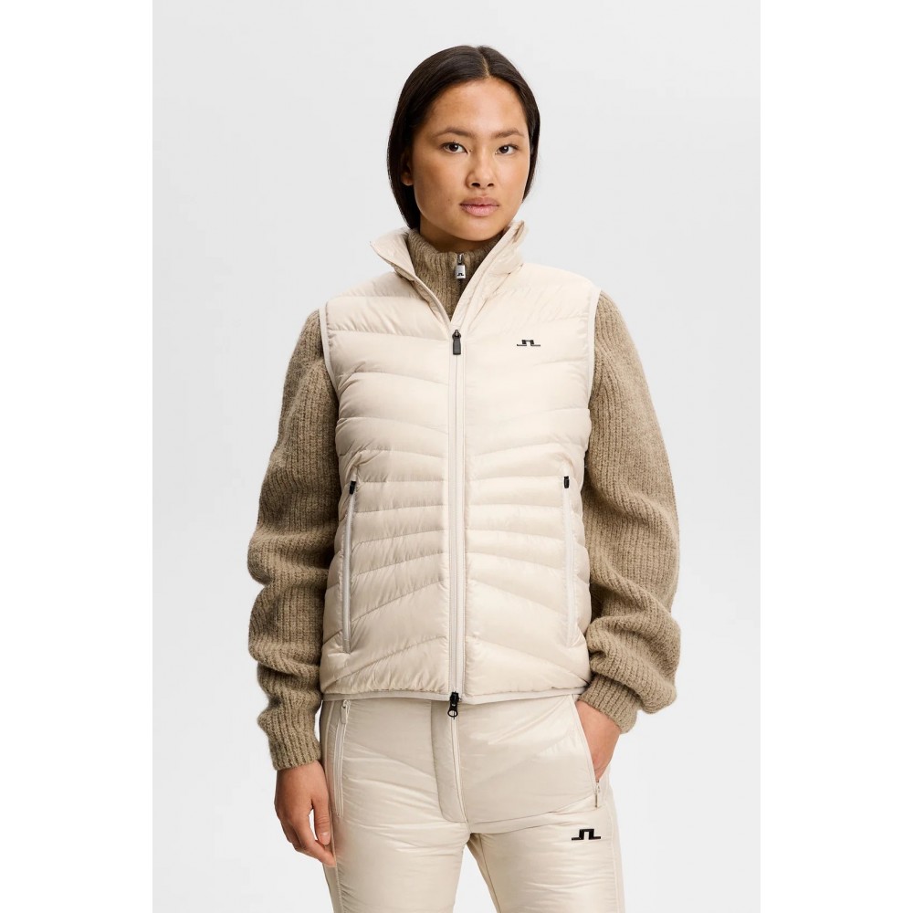 J.L Lara Light Down Vest - Moonbeam