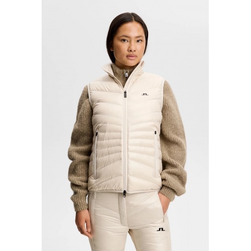 J.L Lara Light Down Vest - Moonbeam