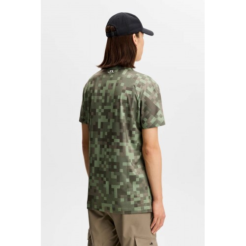 J.L Dario Tour Print Polo - Tour 26 Tonal Green 