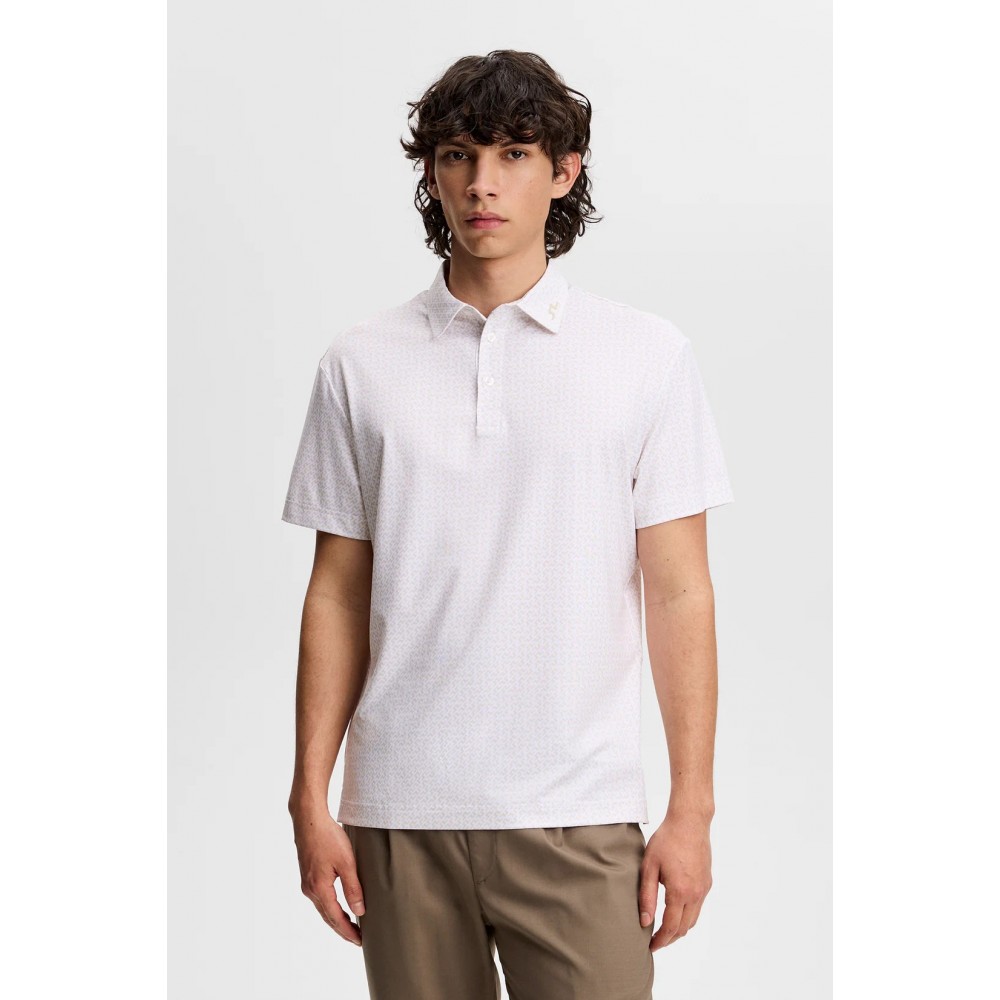 J.L Bala Print Polo - Moonbeam