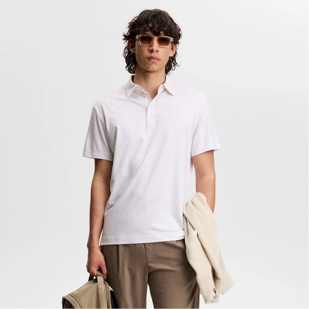 J.L Bala Print Polo - Moonbeam