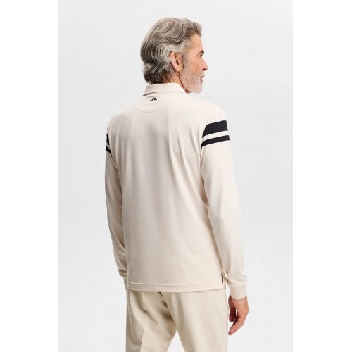 J.L Kenny LS Stripe Polo - Moonbeam J.L Kenny LS Stripe Polo - Moonbeam