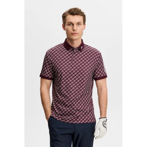 J.L Tour Tech Print Polo - Cardi Jacquard Winetasting