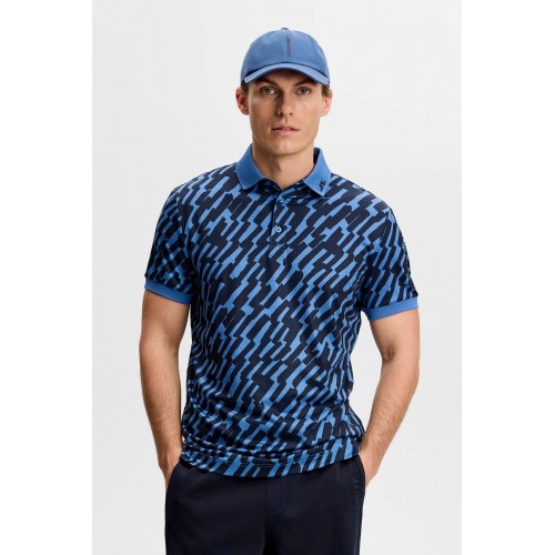 J.L Tour Tech Print Polo - Oak Federal