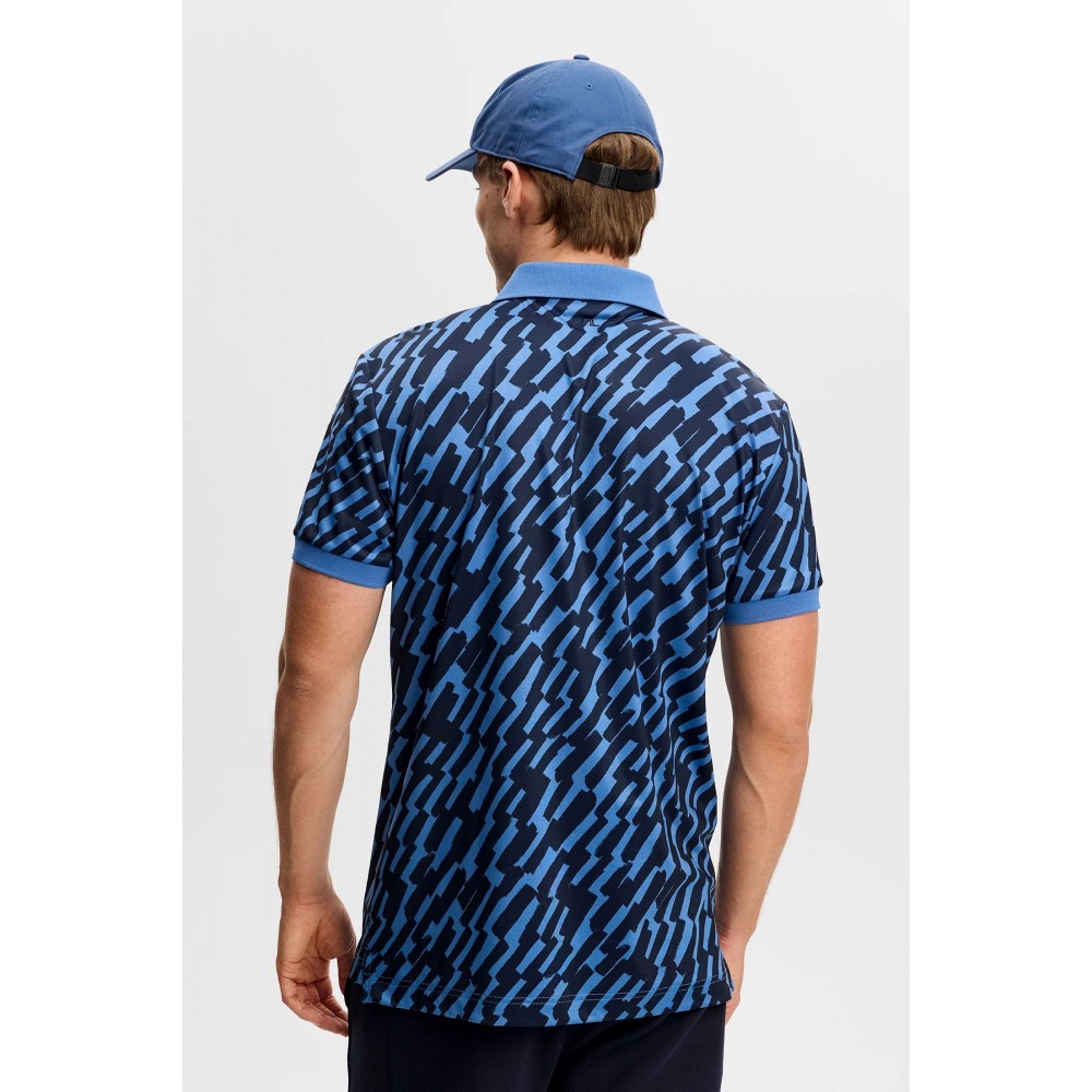 J.L Tour Tech Print Polo - Oak Federal
