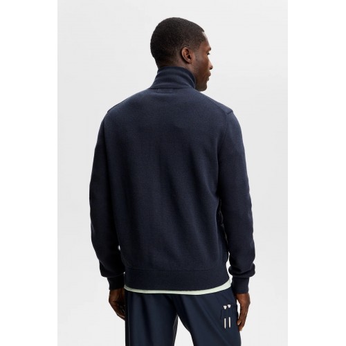 J.L Boen Knit Hybrid Jacket - Navy