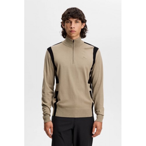 J.L Kendrick Knitted Zip Sweater - Brindle
