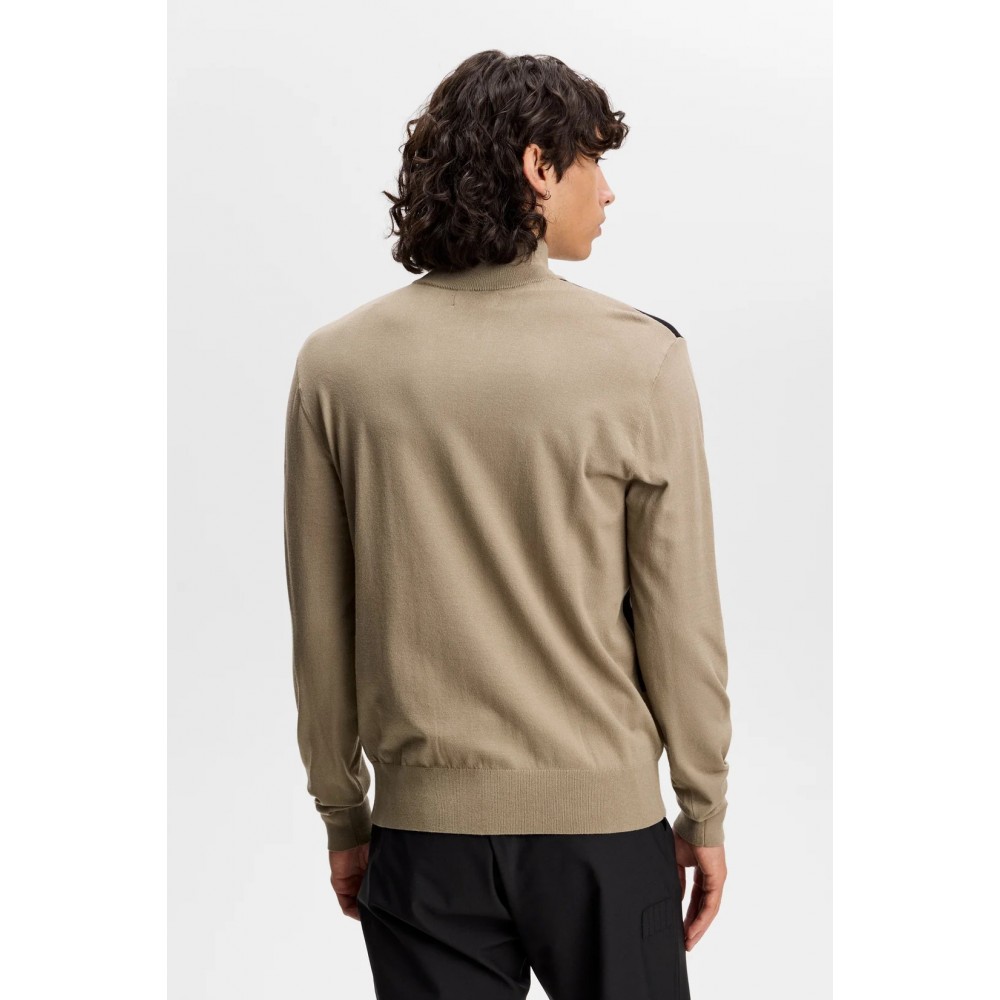 J.L Kendrick Knitted Zip Sweater - Brindle