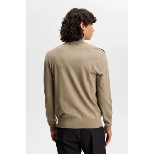 J.L Kendrick Knitted Zip Sweater - Brindle