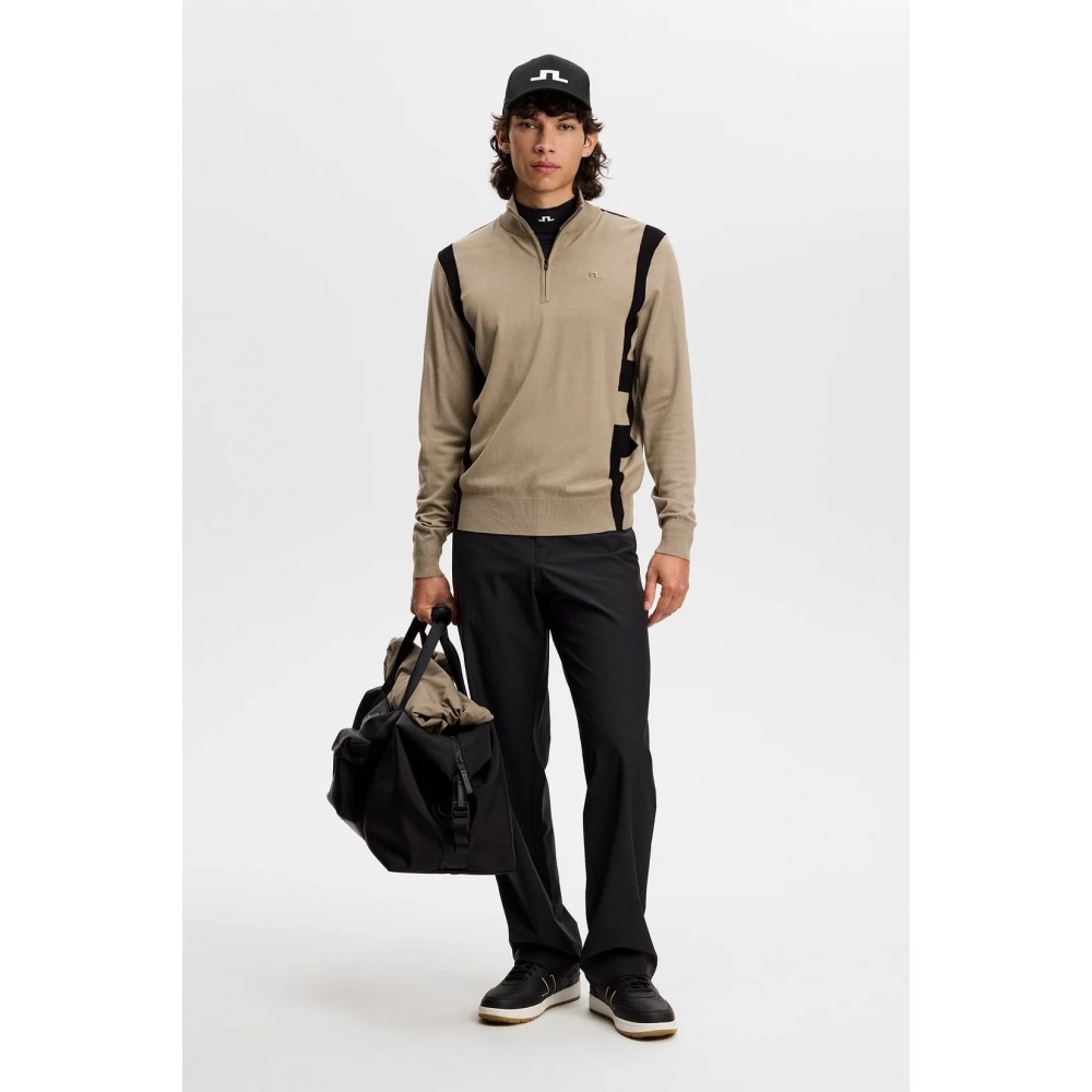 J.L Kendrick Knitted Zip Sweater - Brindle