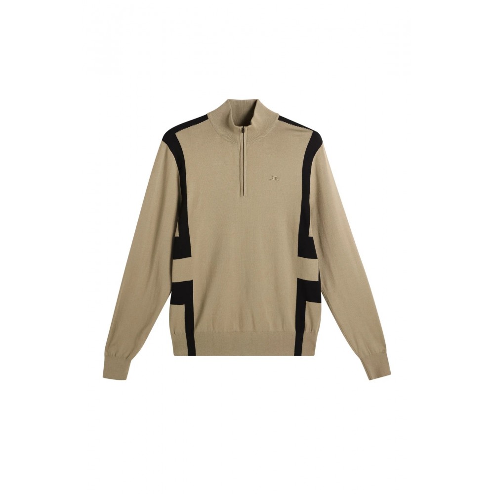 J.L Kendrick Knitted Zip Sweater - Brindle
