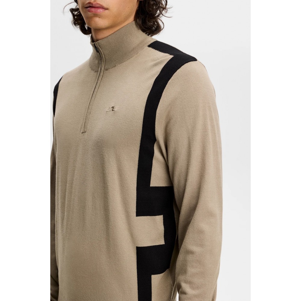J.L Kendrick Knitted Zip Sweater - Brindle