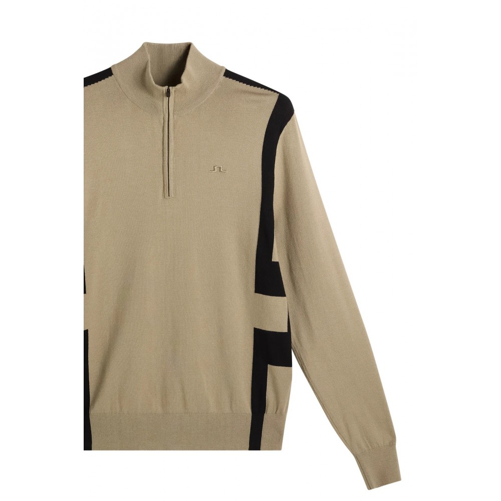 J.L Kendrick Knitted Zip Sweater - Brindle