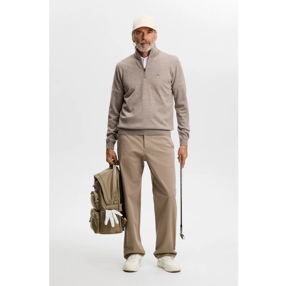 J.L Kiyan Quarter Zip Sweater - Brindle Melange