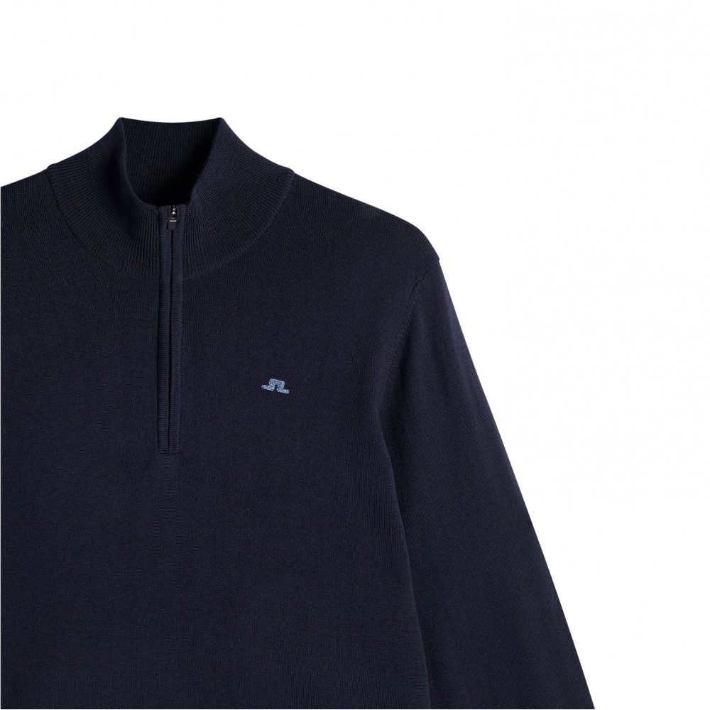 J.L Kiyan Quarter Zip Sweater - Navy