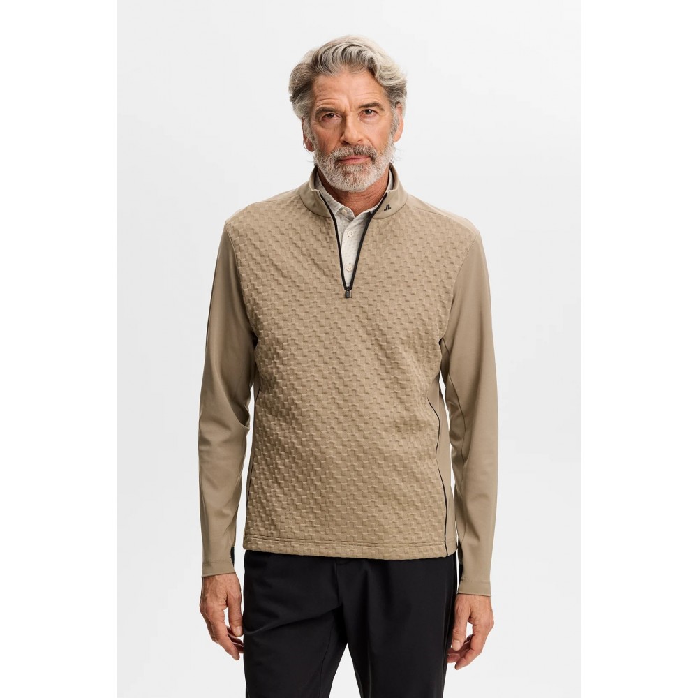 J.L Lassy Quarter Zip Mid Layer - Brindle