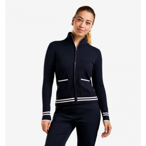 Scarlet Zip Cardigan - Navy 