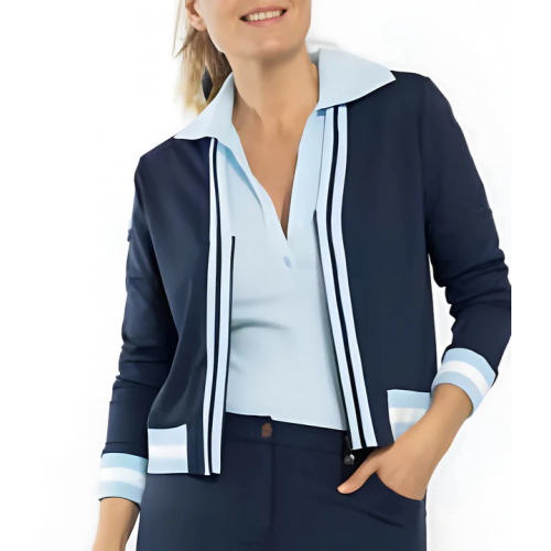 Bomber Jacket - Dark Navy / Light blue