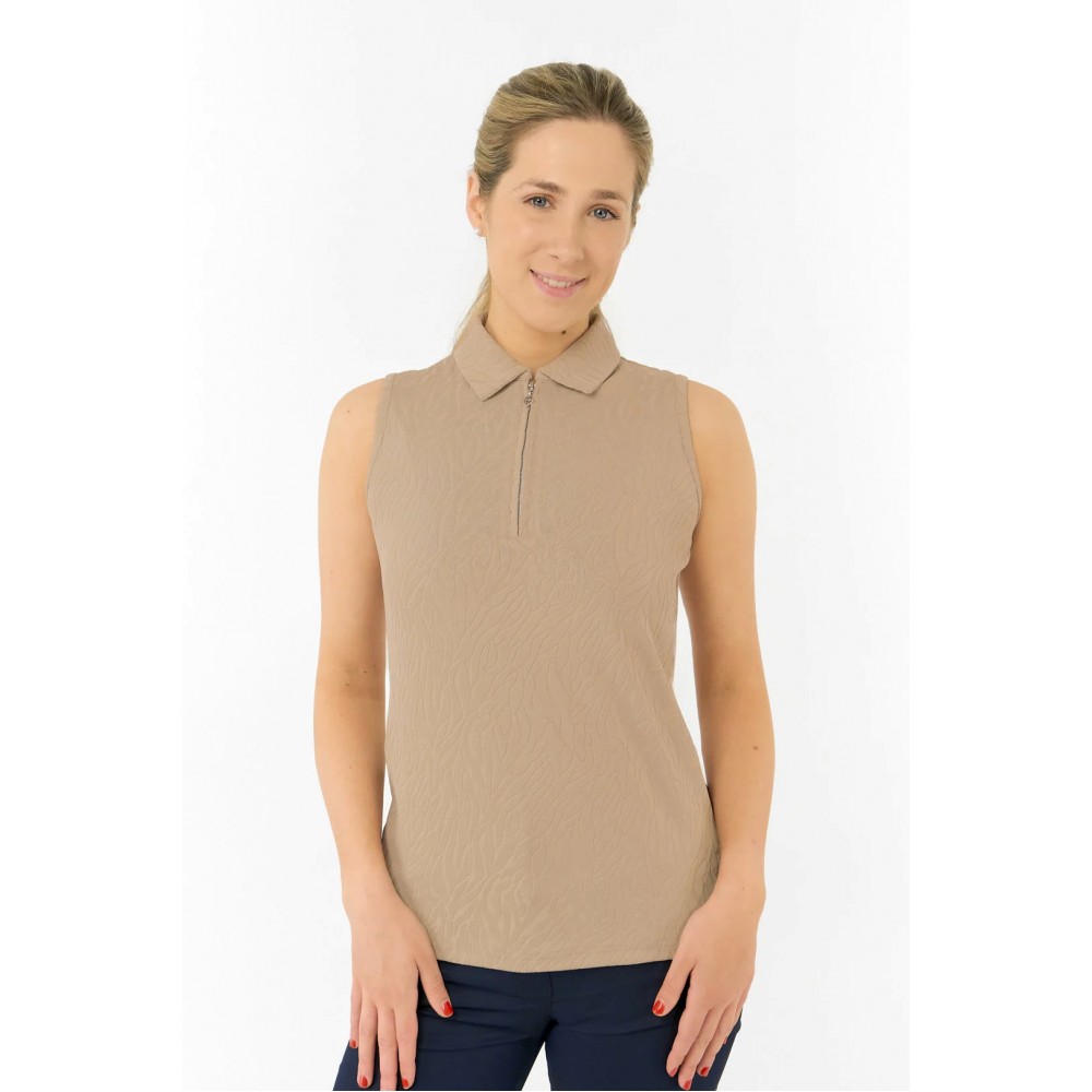 Rebekka Lily SL Polo Shirt - Sandstone